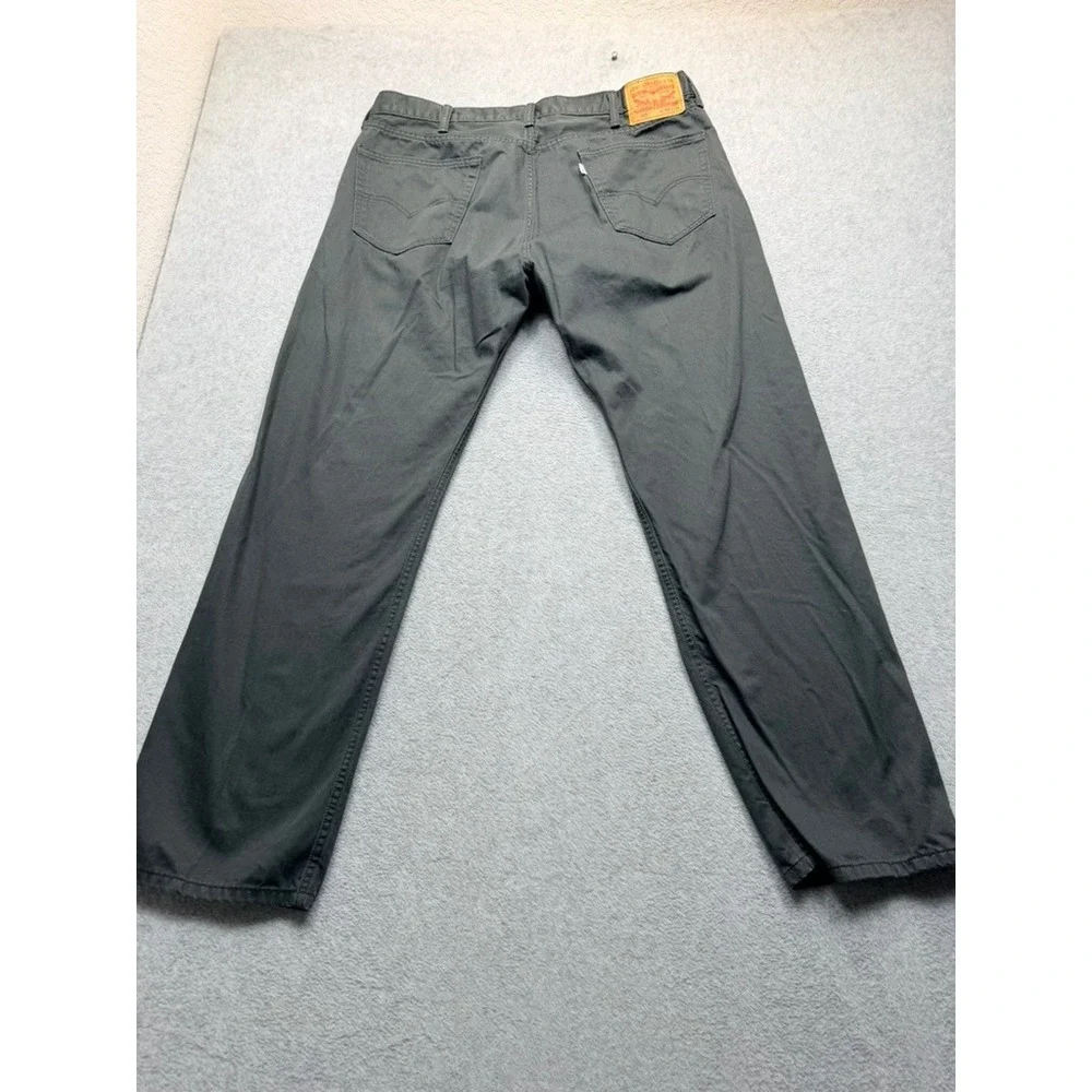 Levis 505 Regular Fit Straight Leg Grey Pants Mens 40x32 Charcoal Twill Chino